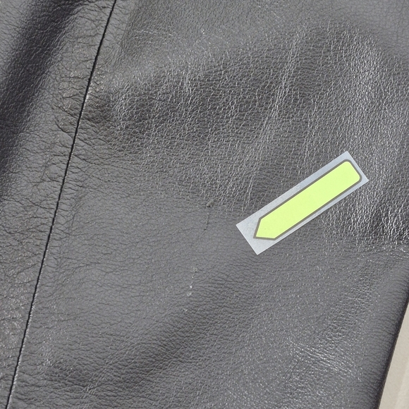 Apostrophe Womens Hidden Button-Front Black Leather Blazer Shirt Jacket - Size 8 - Picture 13 of 15